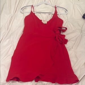 Sezane Elegant Red Wrap Dress - size 34